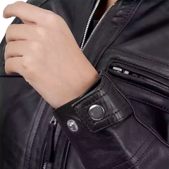 Women Black Quilted Cafe Racer Leather Jacket