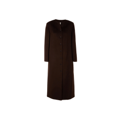 Women's Chocolate Brown Long Wool Coat