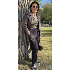 Women's Dark Brown Asymmetrical Leather Motorcycle Jacket