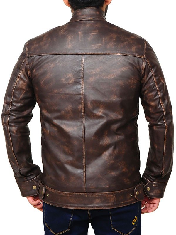 Angus MacGyver Distressed Leather Brown Jacket 1