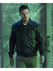 Arrow Oliver Queen Black Bomber Jacket