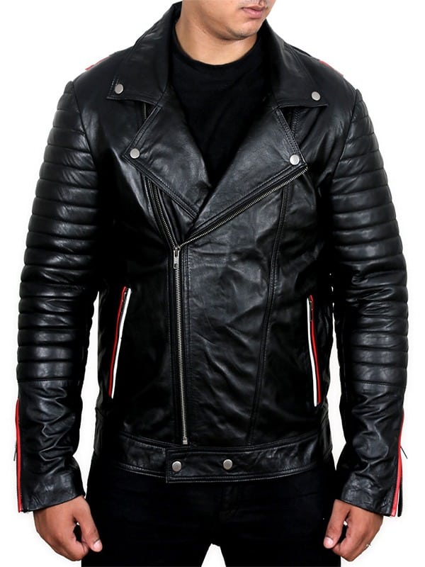 Blue Valentine Ryan Gosling Leather Biker Jacket Black 01