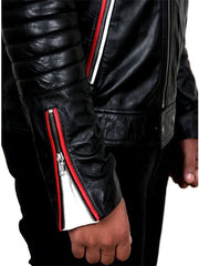 Blue Valentine Ryan Gosling Leather Biker Jacket Black 03