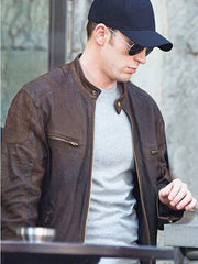 Captain America Civil War Chris Evans Brown Leather Jacket