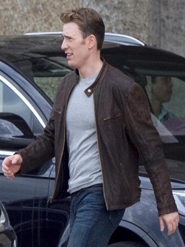 Chris Evans Civil War Leather Jacket