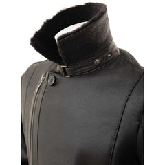 Mens Leather Sheepskin Shearling 10