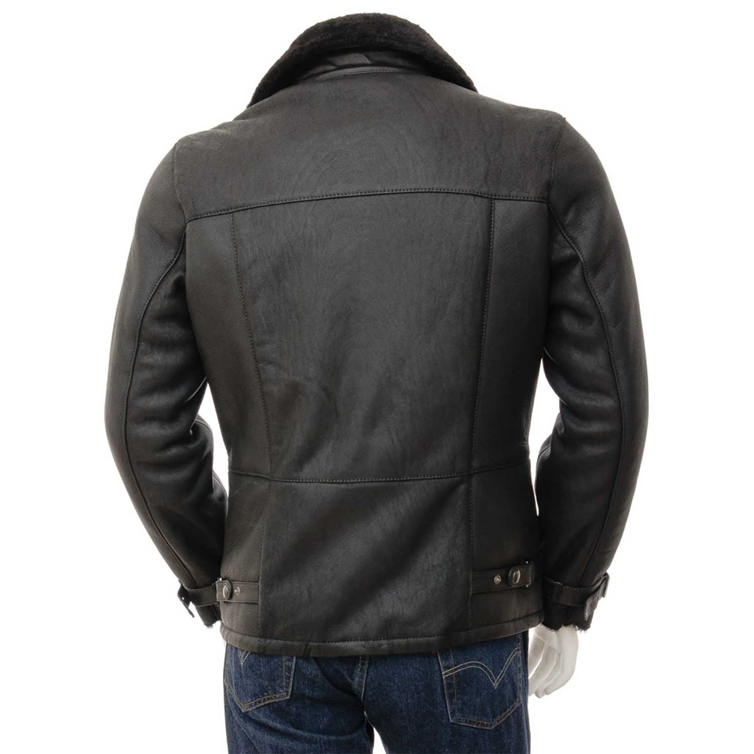 Mens Leather Sheepskin Shearling 12