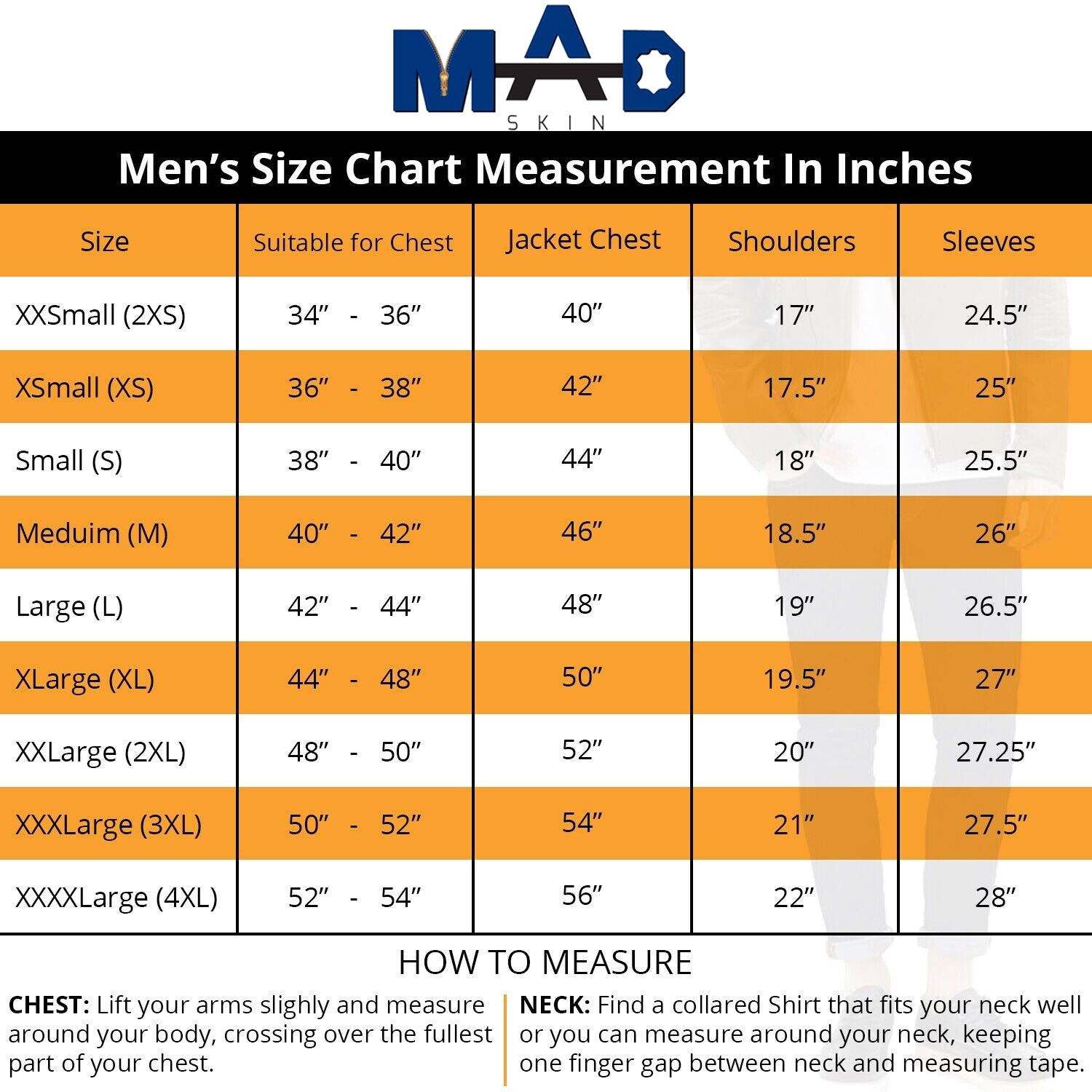 Rock the Bell Size Chart