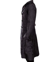 Dark gray coat on a white background
