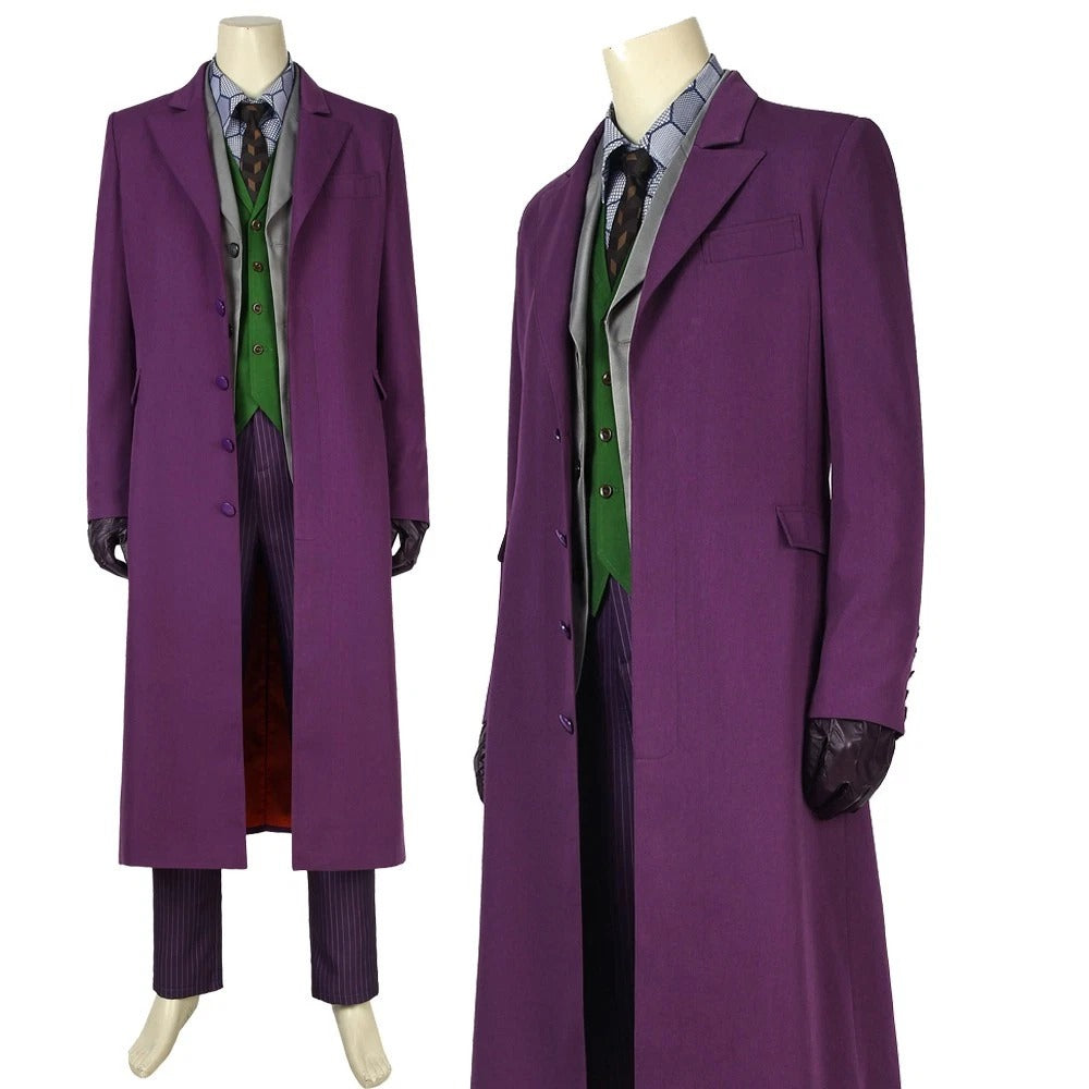 Batman Cosplay The Dark Knight Halloween Costume Joker Long Coat