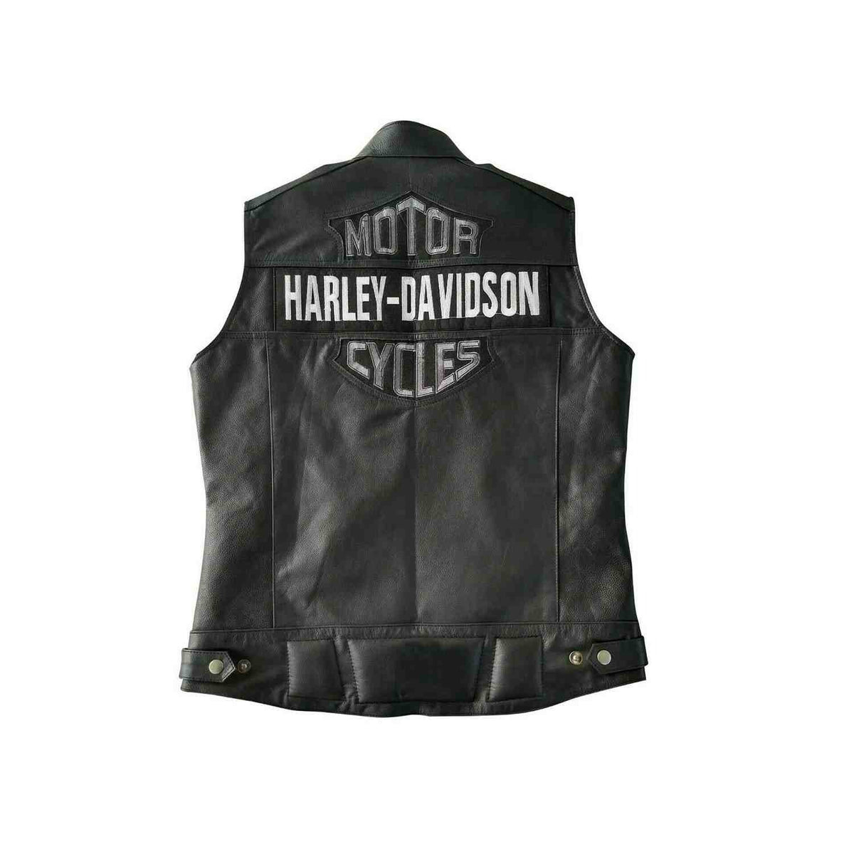 Men’s Real Leather Harley Davidson Vest Cafe Racer Upper