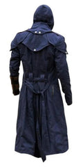Assassin's Creed Unity Arno Dorian Blue Denim Cloak Cosplay Costume Hoodie coat
