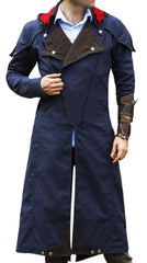Assassin's Creed Unity Arno Dorian Blue Denim Cloak Cosplay Costume Hoodie coat