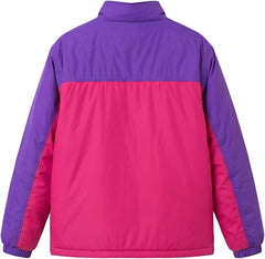 Oliver Tree Inspired Color Block Puffer Jacket | 90s Retro Purple Pink Coat