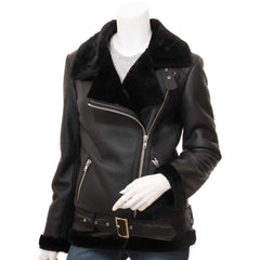 Womens Leather Sheepskin Shearling 17