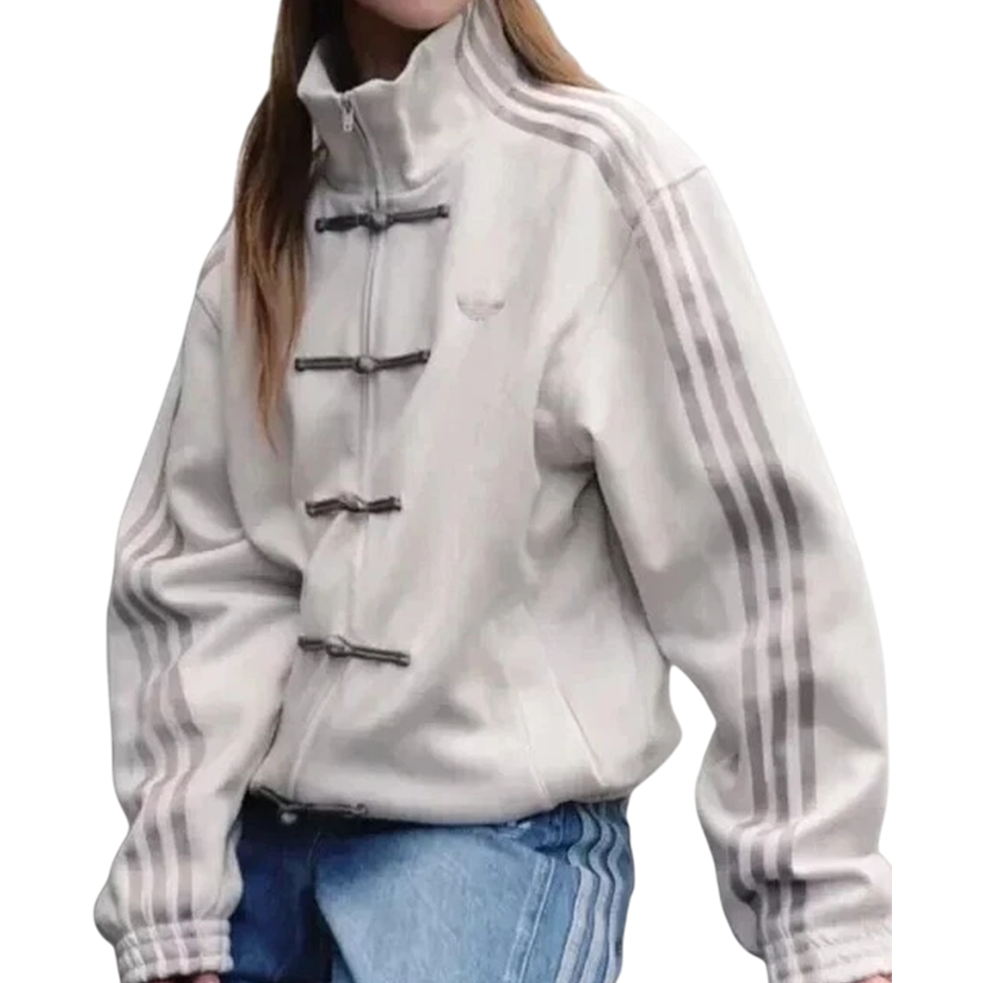 Adidas China Year of the Snake Jacket – White Suede Striped Limited Edition