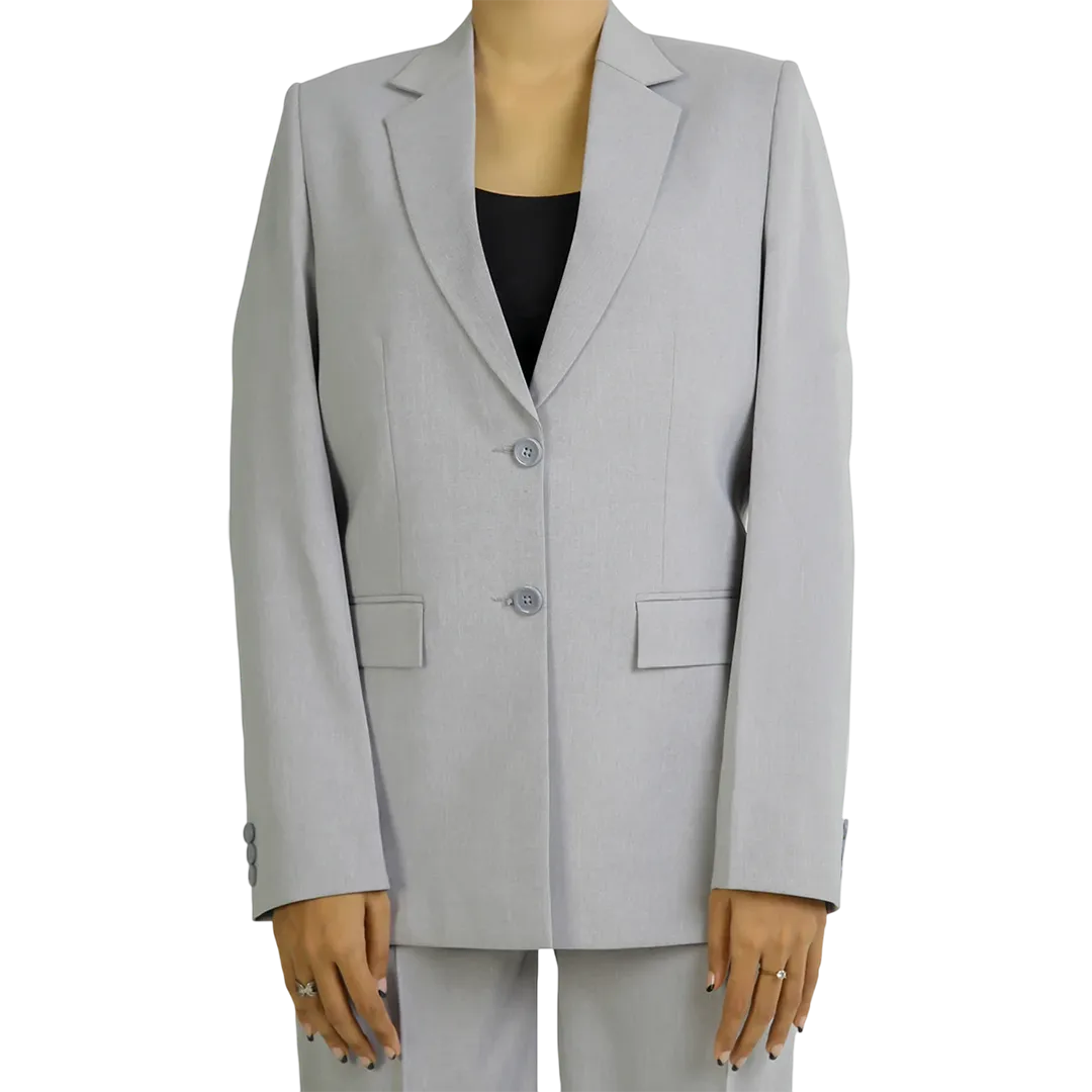 Alina Women's Grey Regular Fit Pant Suit