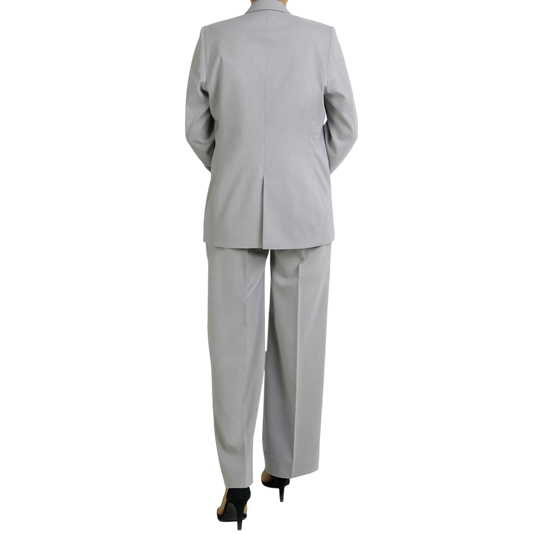 Alina Women's Grey Regular Fit Pant Suit