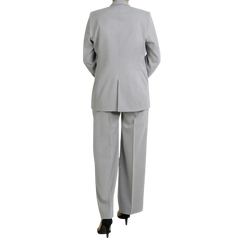 Alina Women's Grey Regular Fit Pant Suit