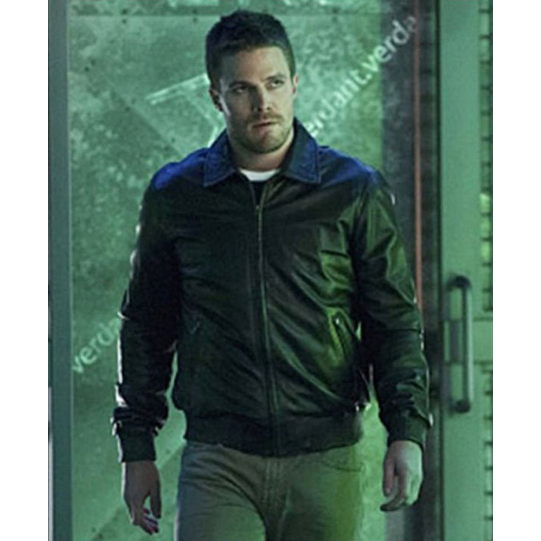 Arrow Oliver Queen Black Bomber Jacket