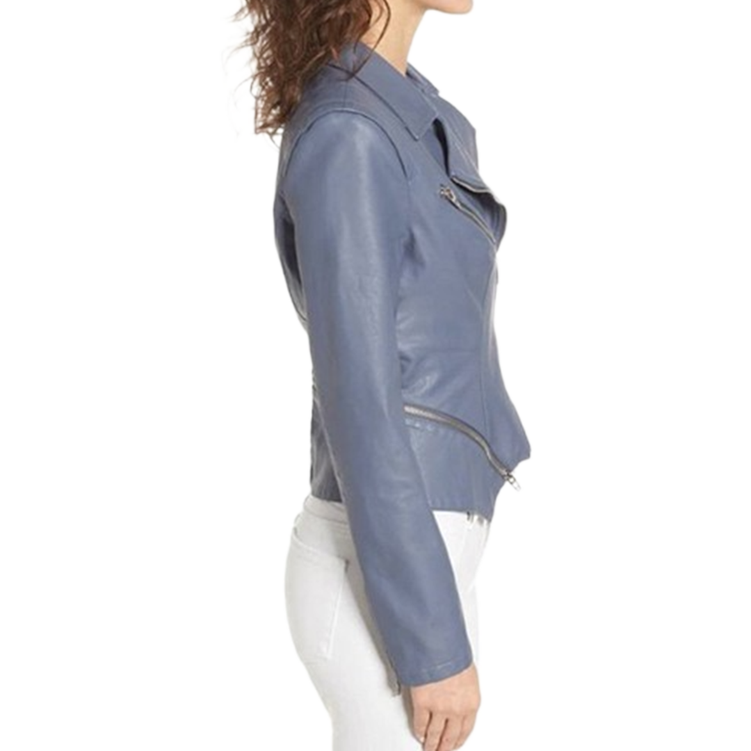 Arrow S07 Felicity Smoak Grey Leather Jacket