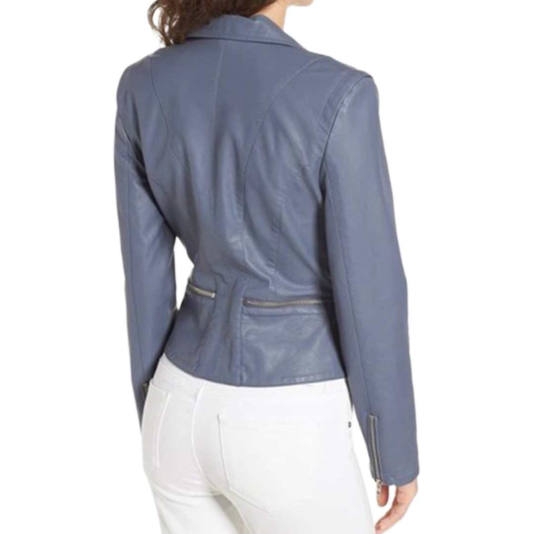 Arrow S07 Felicity Smoak Grey Leather Jacket