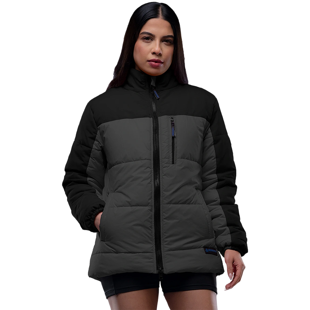 Ashley Black and Gray Puffer Jacket