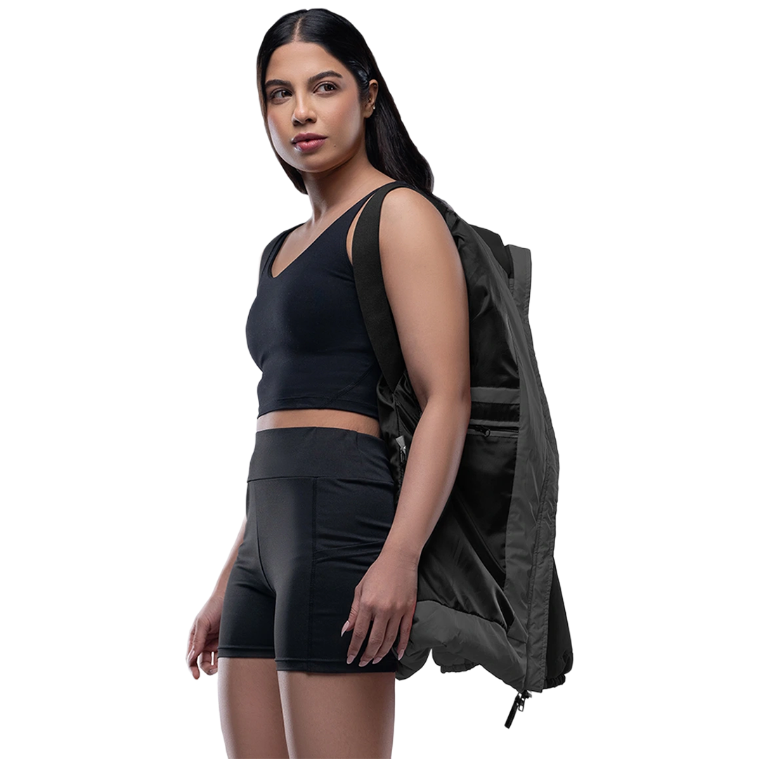 Ashley Black and Gray Puffer Jacket