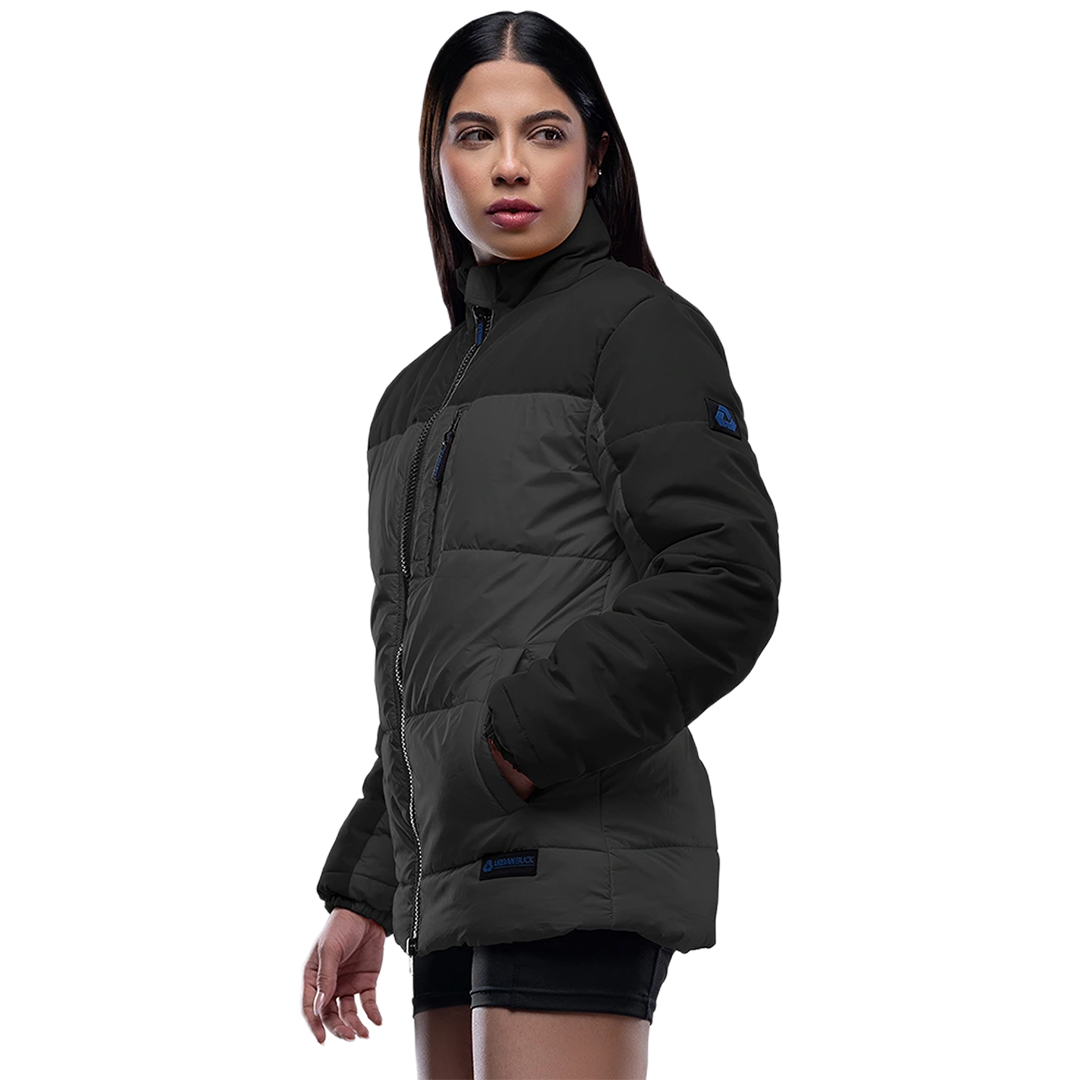 Ashley Black and Gray Puffer Jacket