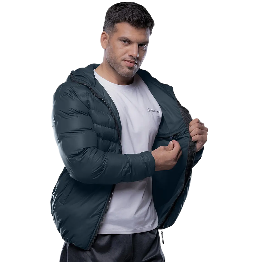 Austin Puffer Jacket Navy with Hood