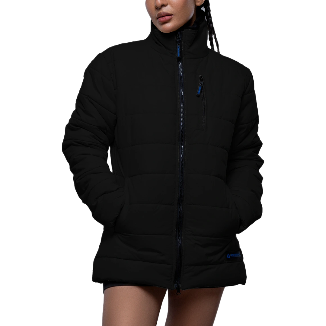 Azaria Womens Black Insulated Puffer Jacket