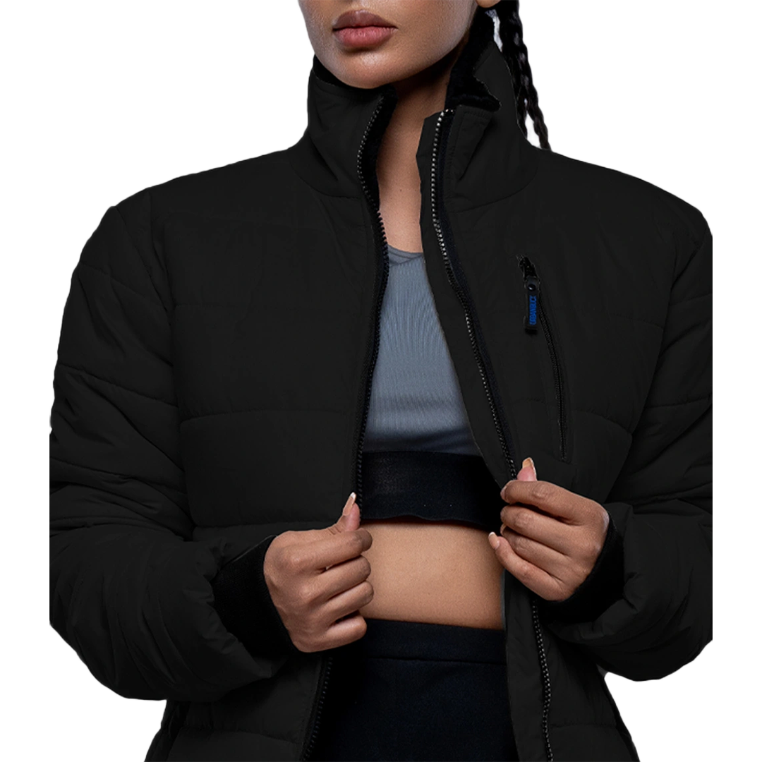 Azaria Womens Black Insulated Puffer Jacket