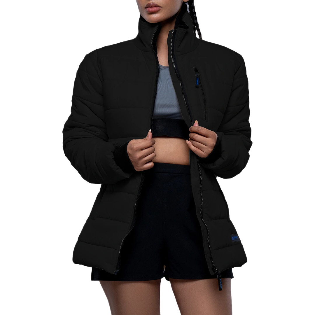 Azaria Womens Black Insulated Puffer Jacket