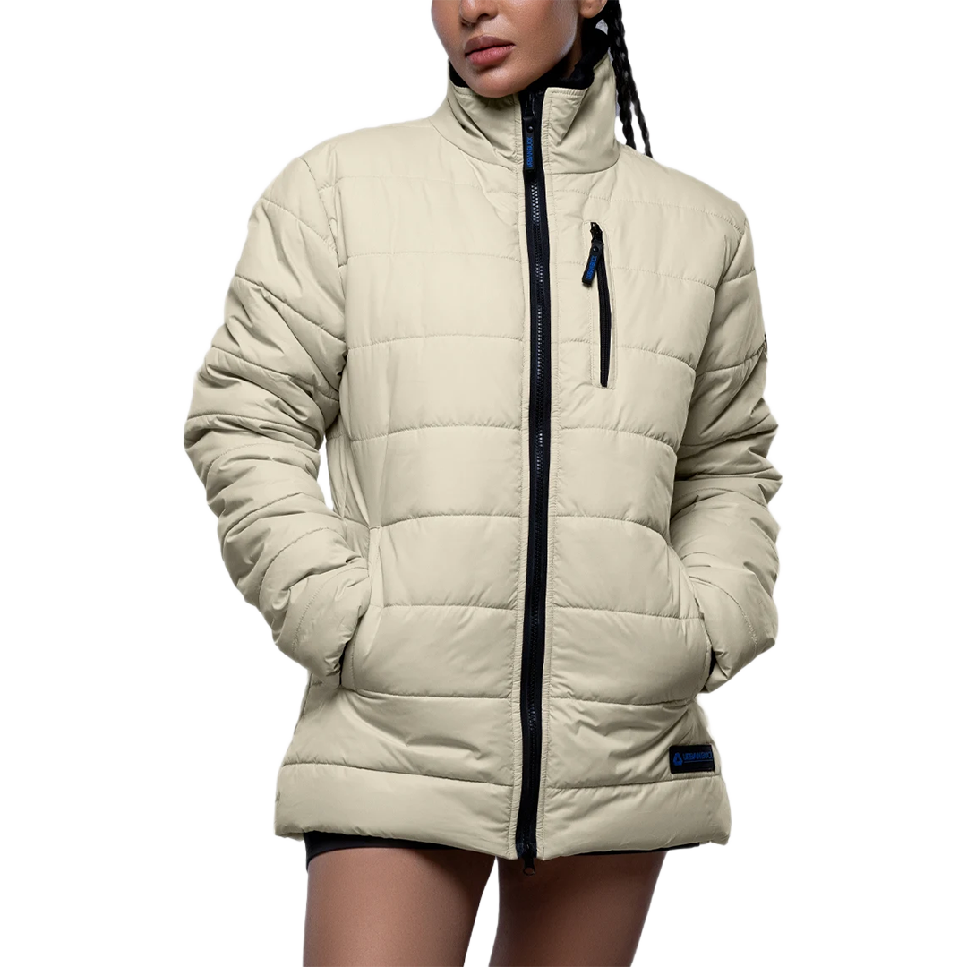 Azaria Womens Cream Insulated Puffer Jacket