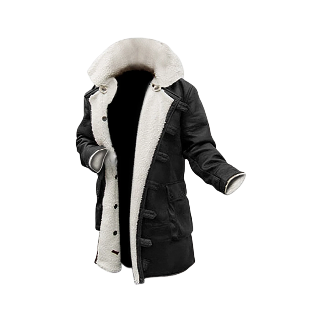 Bane Swedish Bomber Real Leather Black Winter Coat