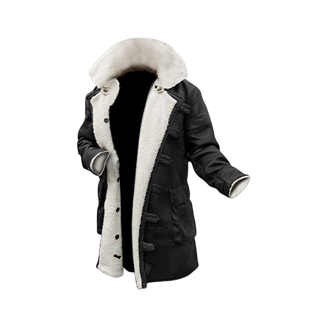 Bane Swedish Bomber Real Leather Black Winter Coat