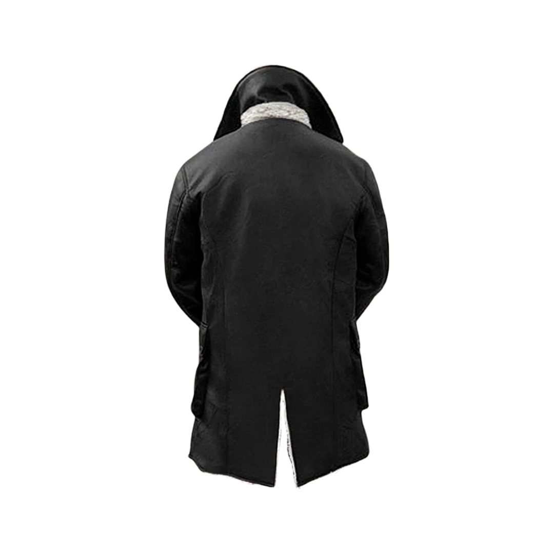 Bane Swedish Bomber Real Leather Black Winter Coat