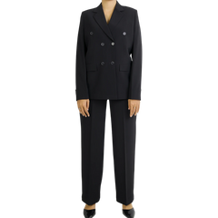 Bibbins Women's Black Double Breasted Regular Fit Suit