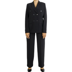 Bibbins Women's Black Double Breasted Regular Fit Suit