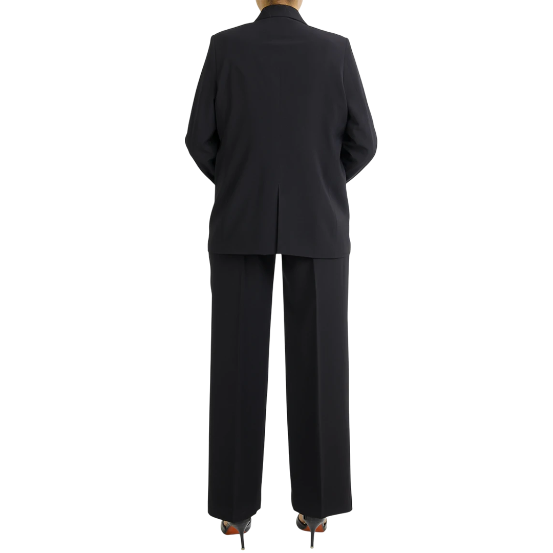 Bibbins Women's Black Double Breasted Regular Fit Suit
