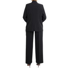 Bibbins Women's Black Double Breasted Regular Fit Suit