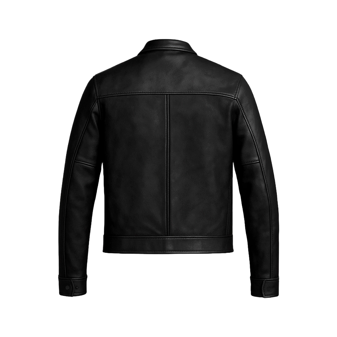 Bickford Men's Black Real Leather Biker Jacket