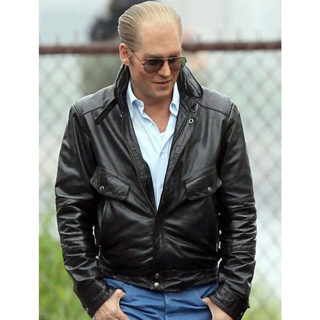 Black Mass Johnny Depp Leather Jacket Black