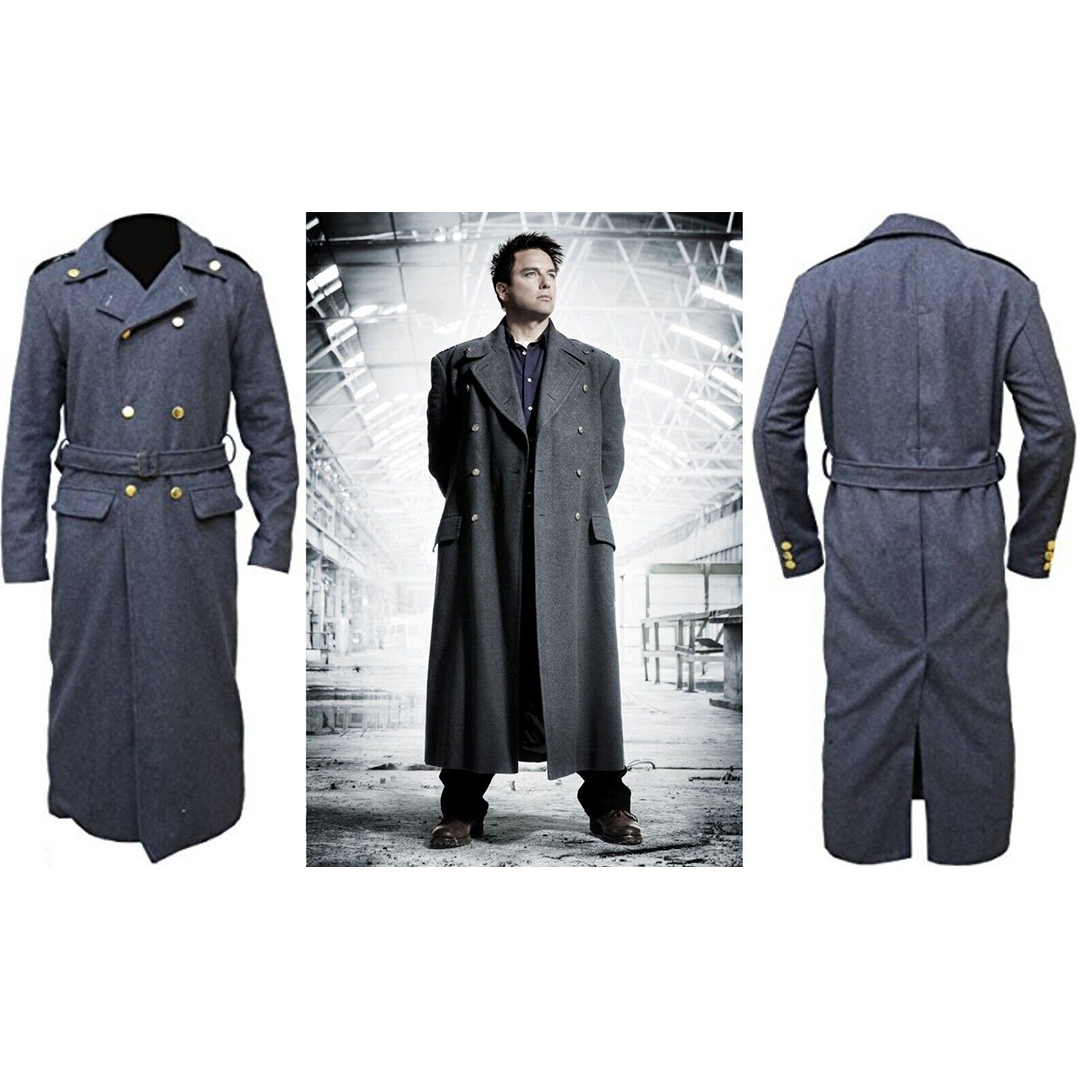 Captain Jack Harness Torchwood Grey Wool Coat