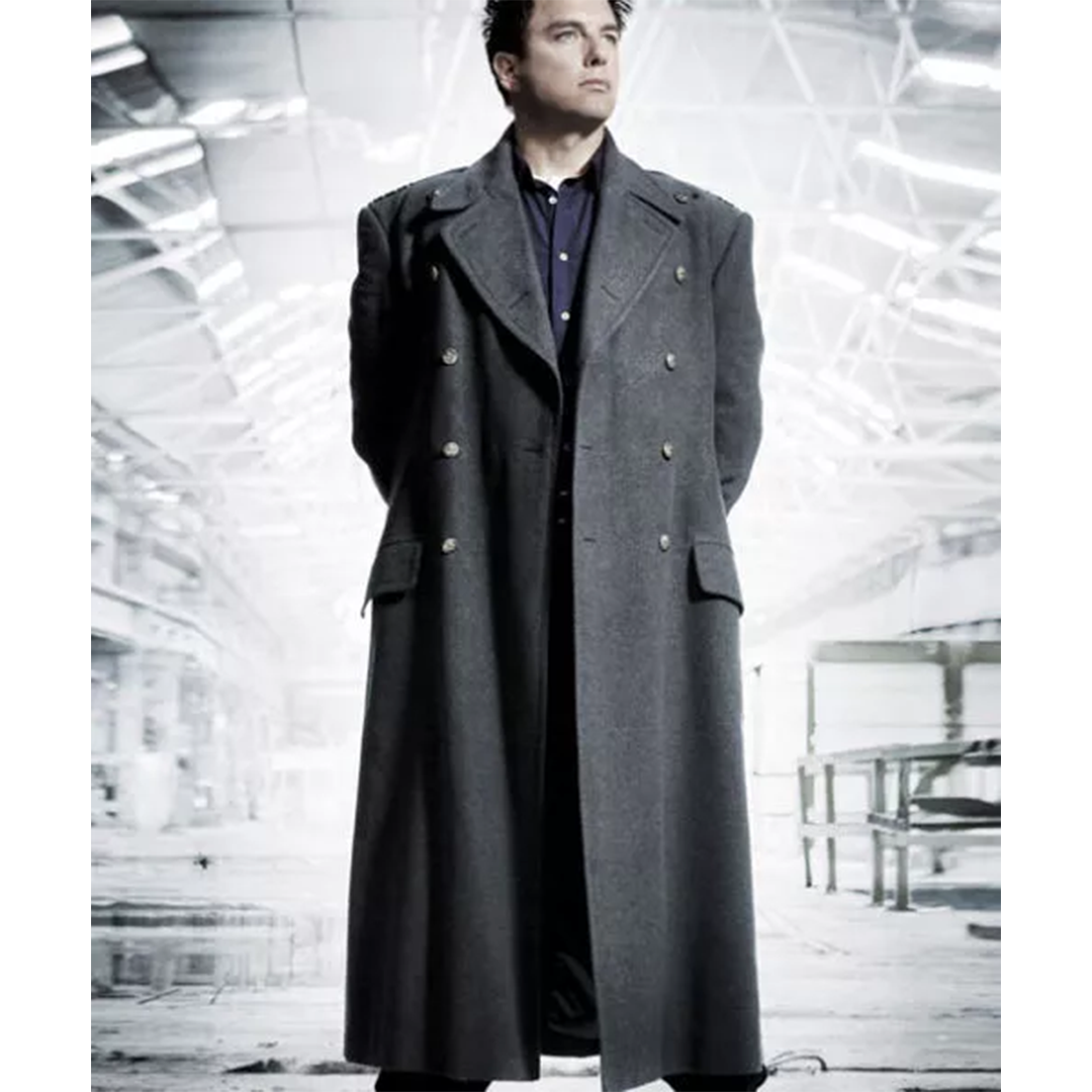 Captain Jack Harkness Torchwood Grey Wool Coat