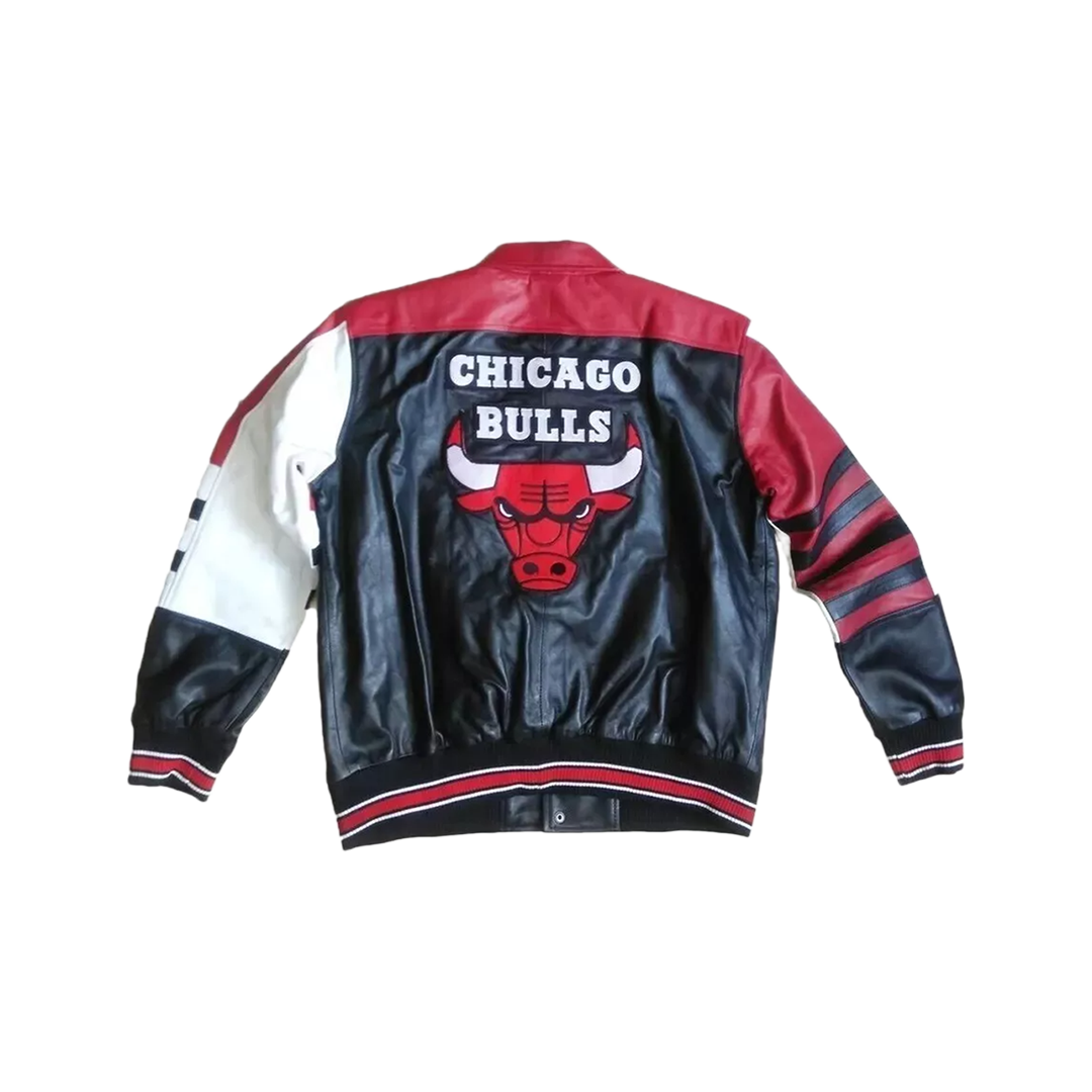 Chicago Bulls NBA Fan Varsity Real Leather Jacket