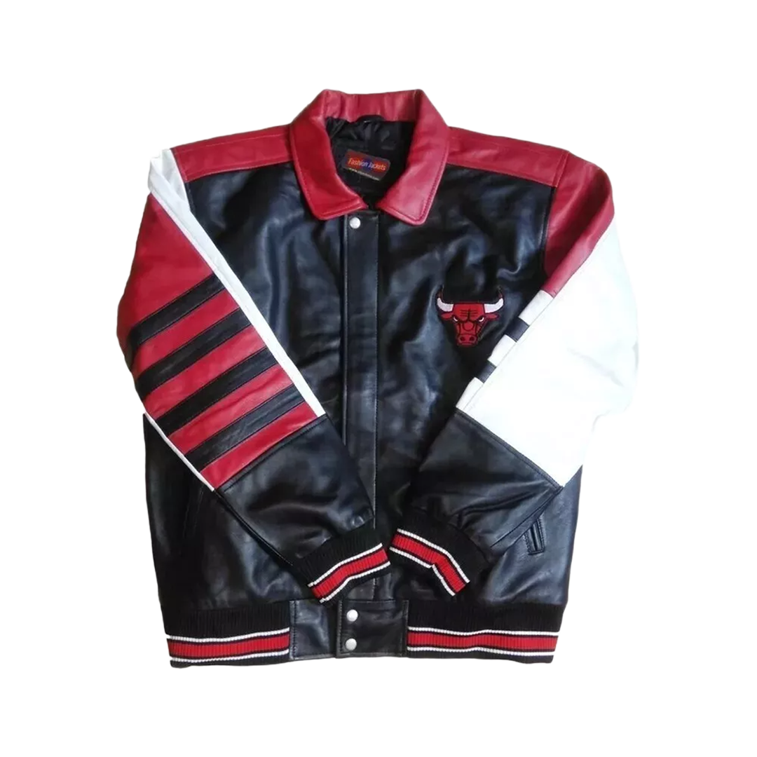 Chicago Bulls NBA Fan Varsity Real Leather Jacket