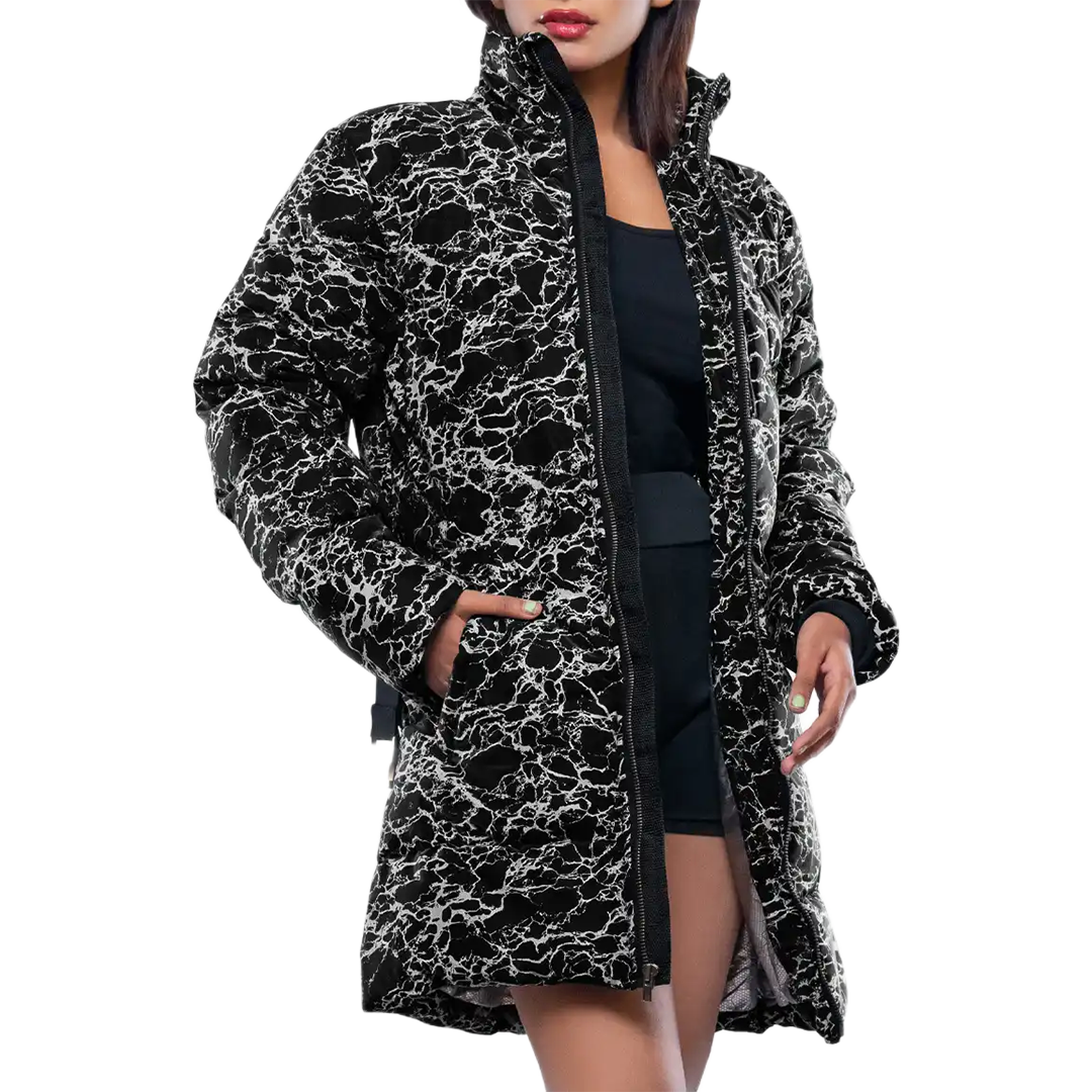 Dalia Women’s Black Duck Down Coat - Insulated Puffer Jacket