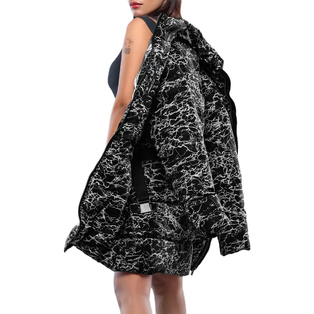 Dalia Women’s Black Duck Down Coat - Insulated Puffer Jacket