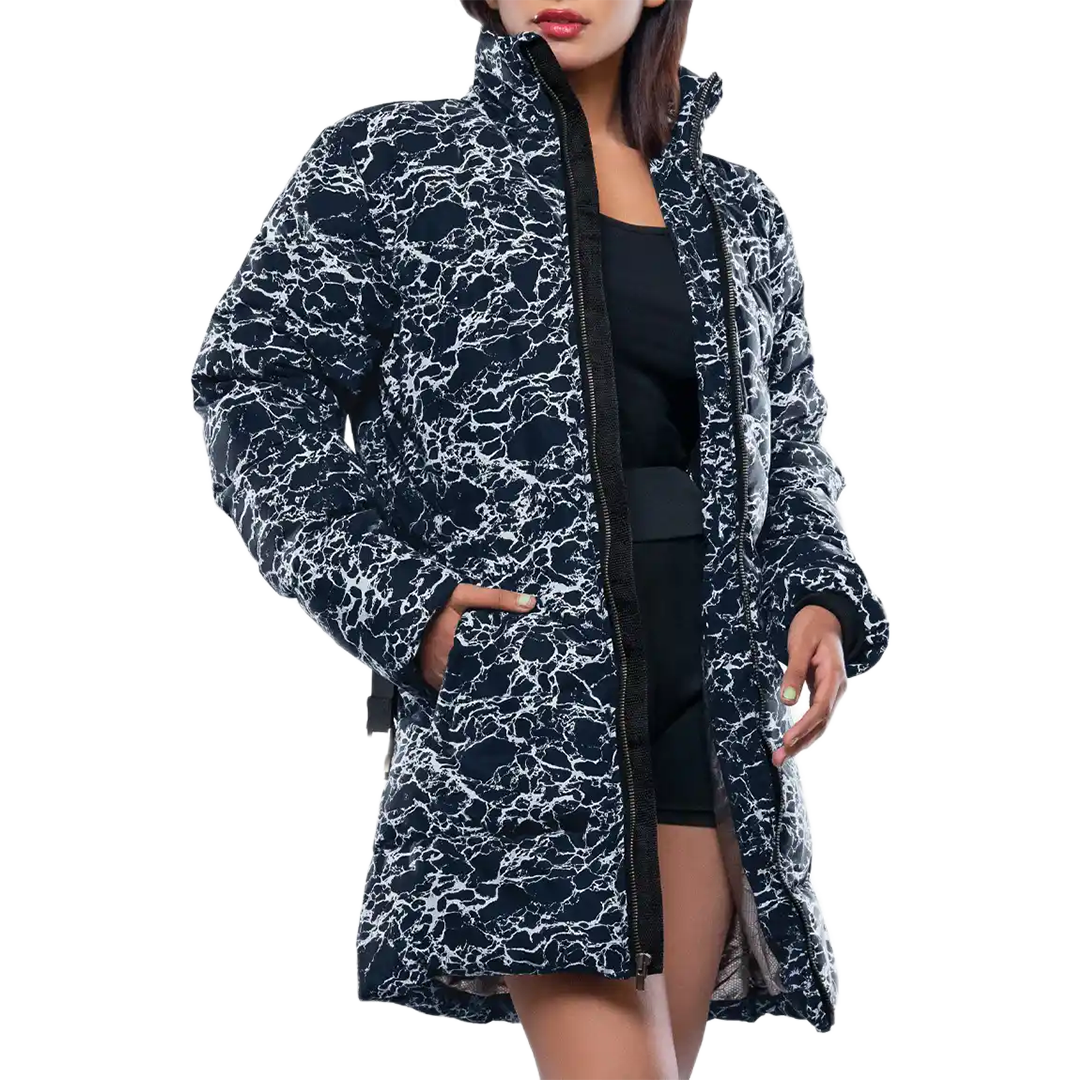 Dalia Women’s Blue Duck Down Coat - Insulated Puffer Jacket